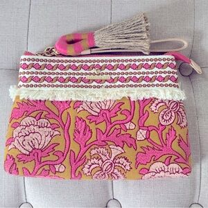 NWOT Spartina Maci Pepper Hall Woodblock Floral Bag